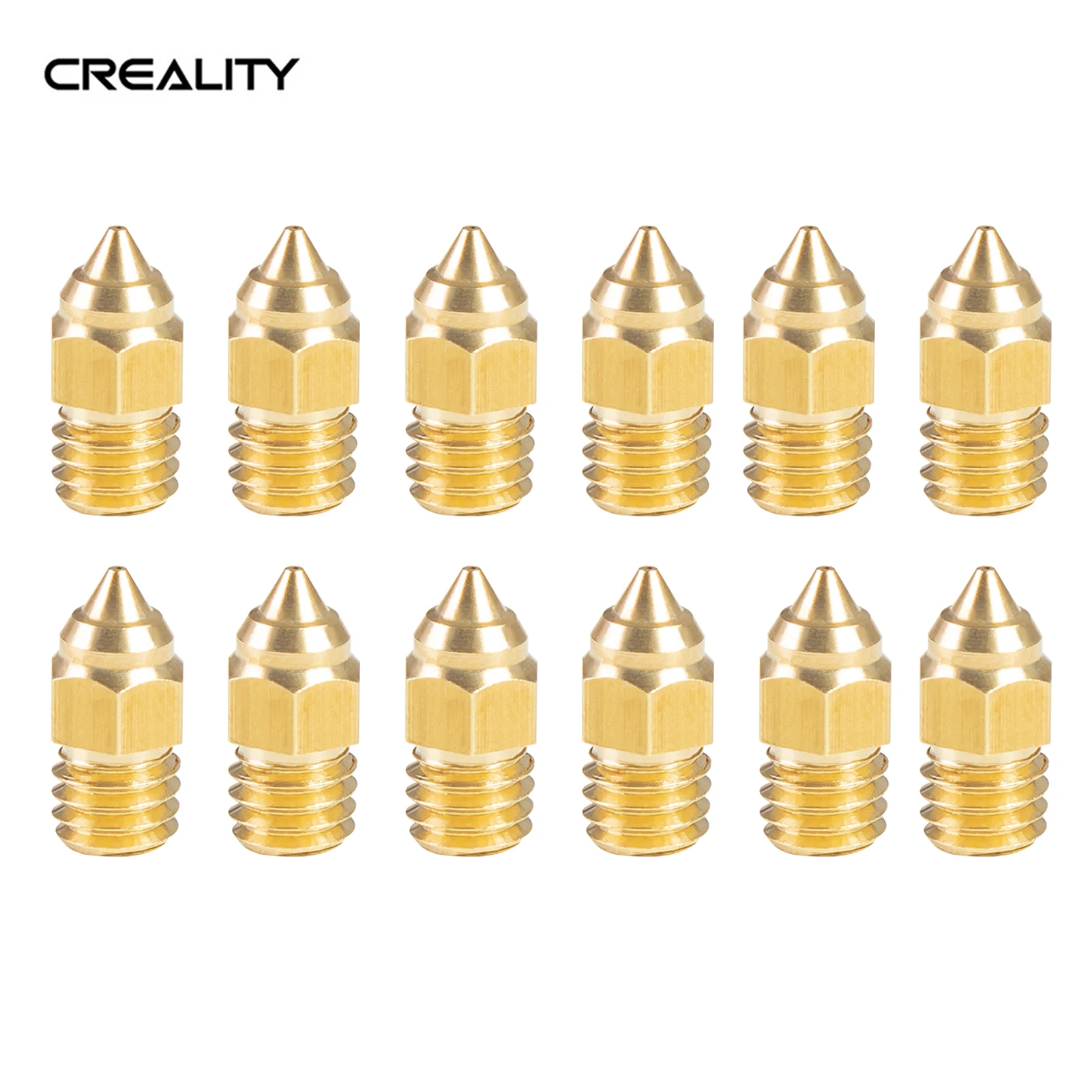 Оригинальный Creality 12 шт. экструдер латунная насадка MK нить печатающей головки 0 4