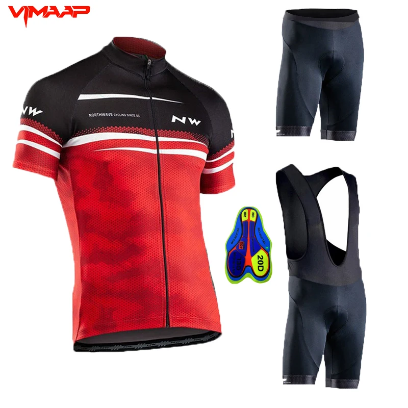 red cycling kit