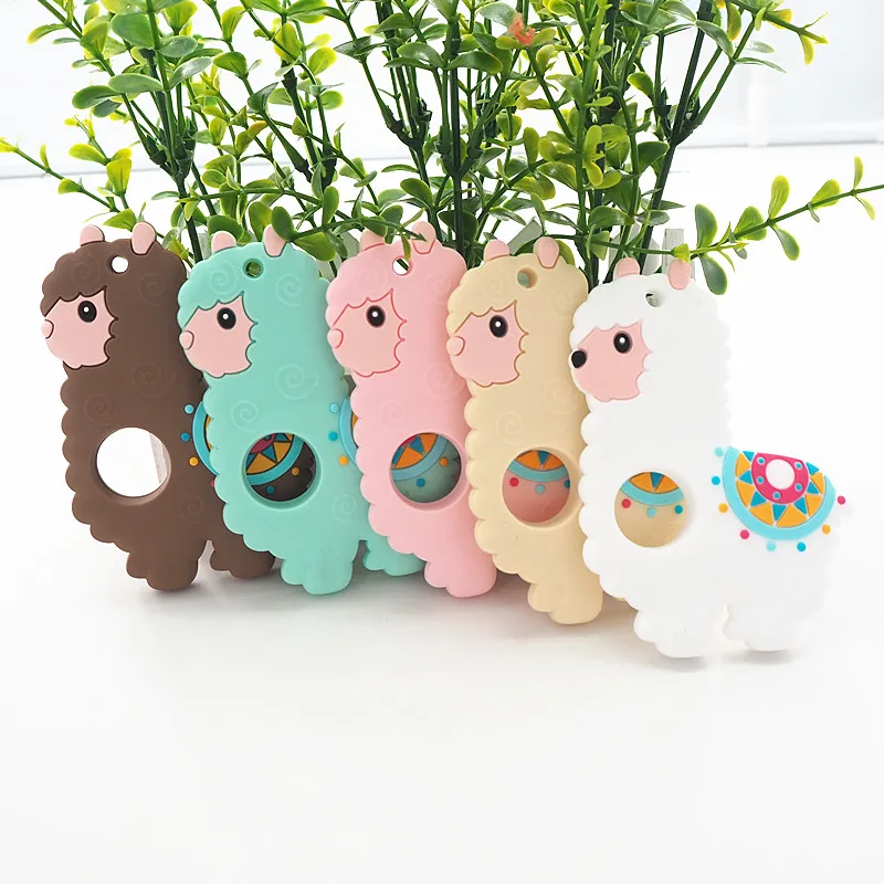 Chenkai 50PCS Silicone Teether Car Elephant Owl Koala Whale Fox Cloud Bunny Baby Pacifier Dummy Rabbit Teething Pendant - Цвет: Лиловый