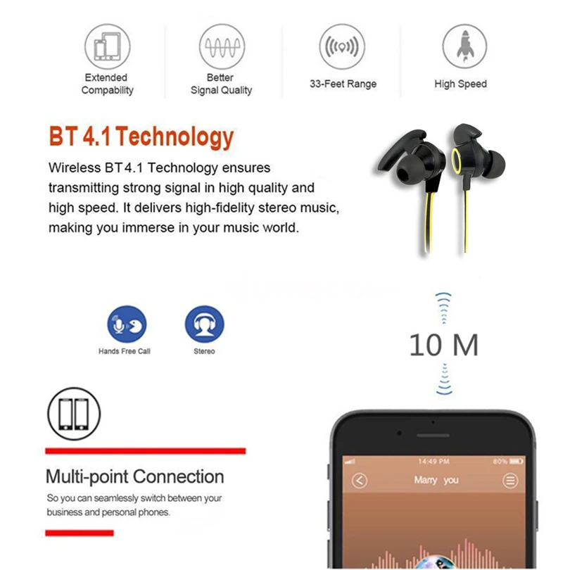 BT 4,1 Открытый Бег маленький Рог стерео Беспроводная гарнитура для занятий спортом наушники для мужчин женщин Лучшая цена Мода S30