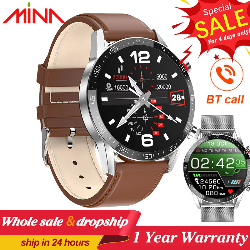 New L13 Smart Watch Men ECG+PPG IP68 Waterproof Bluetooth Call Blood
Pressure Heart Rate Fitness Tracker sports Smartwatch PK L8