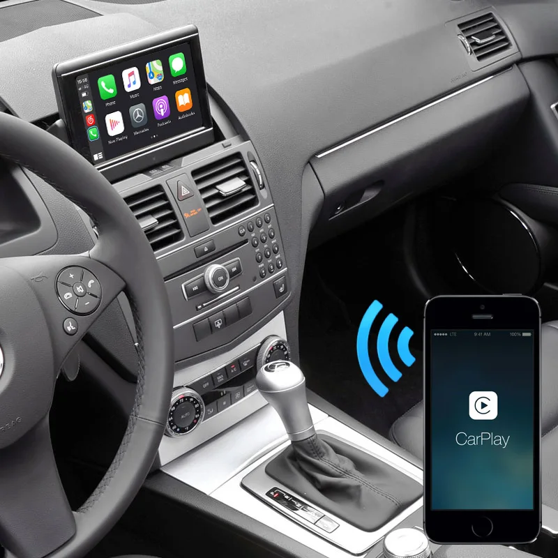 메르세데스 벤츠 NTG4.0 카플레이 박스, C 클래스 W204 E 클래스 W212 GLK X204 CLS W218 SLK R172 라디오, 안드로이드 자동 인터페이스 어댑터