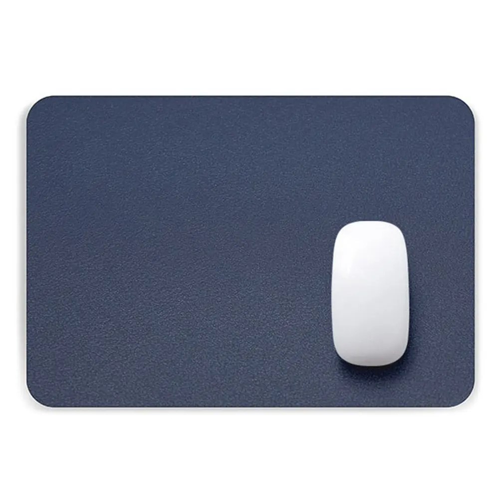 Solid Color Simple Leather Desk Pad Small Mouse Pad PU Leather Waterproof Pad Cute Mouse Pad Leather Mat Single side