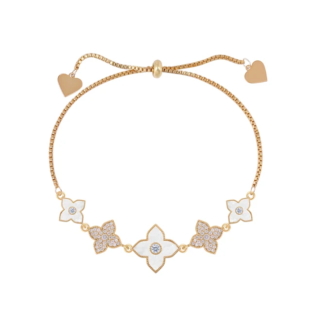 OYB new Korean style four-leaf clover zircon bracelet ladies fashion classic bracelet four-leaf flower jewelry number 3