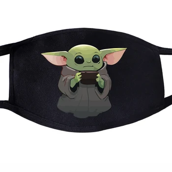 

Mandalorian Kawaii Cute Baby Yoda Face Mask Unisex Mouth Black Half Anti Dust Anti-bacterial Quarantine Protective Dust Masks