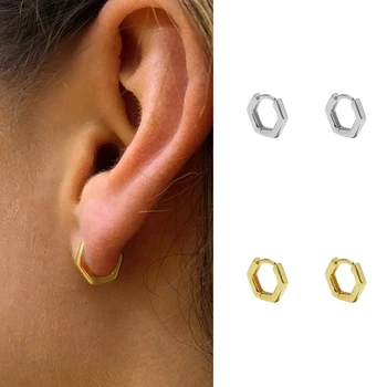 

Aide 925 sterling silver Circle Geometric Round stud Earrings for Women Girl New Minimalist Wedding Party Earring Fine Jewelry