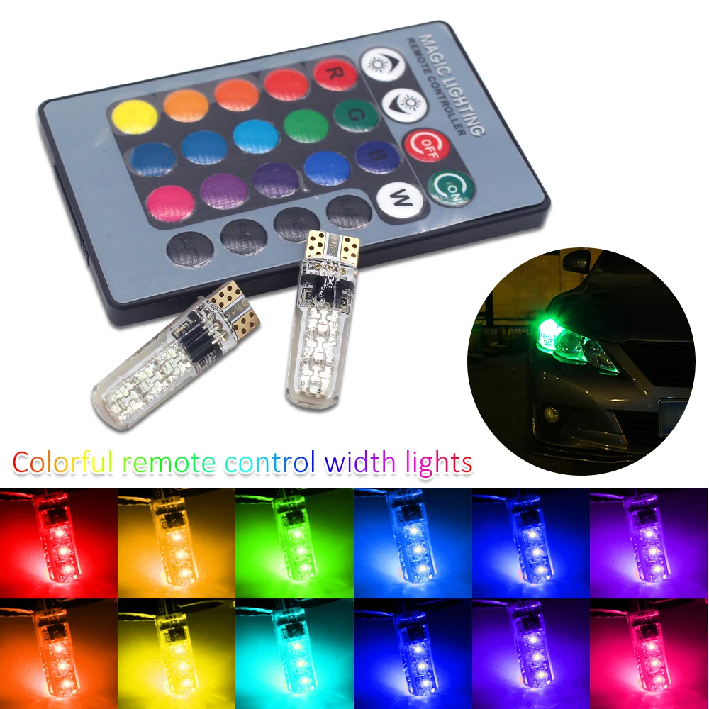 T10 RGB W5W светодиодный 194 168 5050 SMD автомобильный купольный светильник для чтения