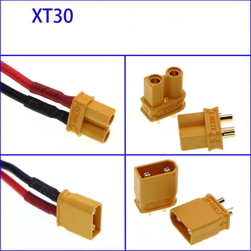 1 stücke 10cm-1m xt30 U-F/m Stecker zu Buchse Verlängerung kabel Blei Silikon draht 18awg Lithium-Batterie-Stecker – Detail 3