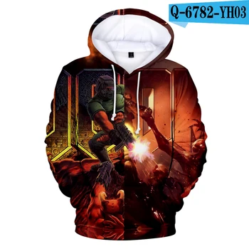 

hot game Doom Eternal 3D Hoodies Sweatshirt boys/girls long sleeve autumn warm Hot Game New Cool pullovers Doom Eternal clothes