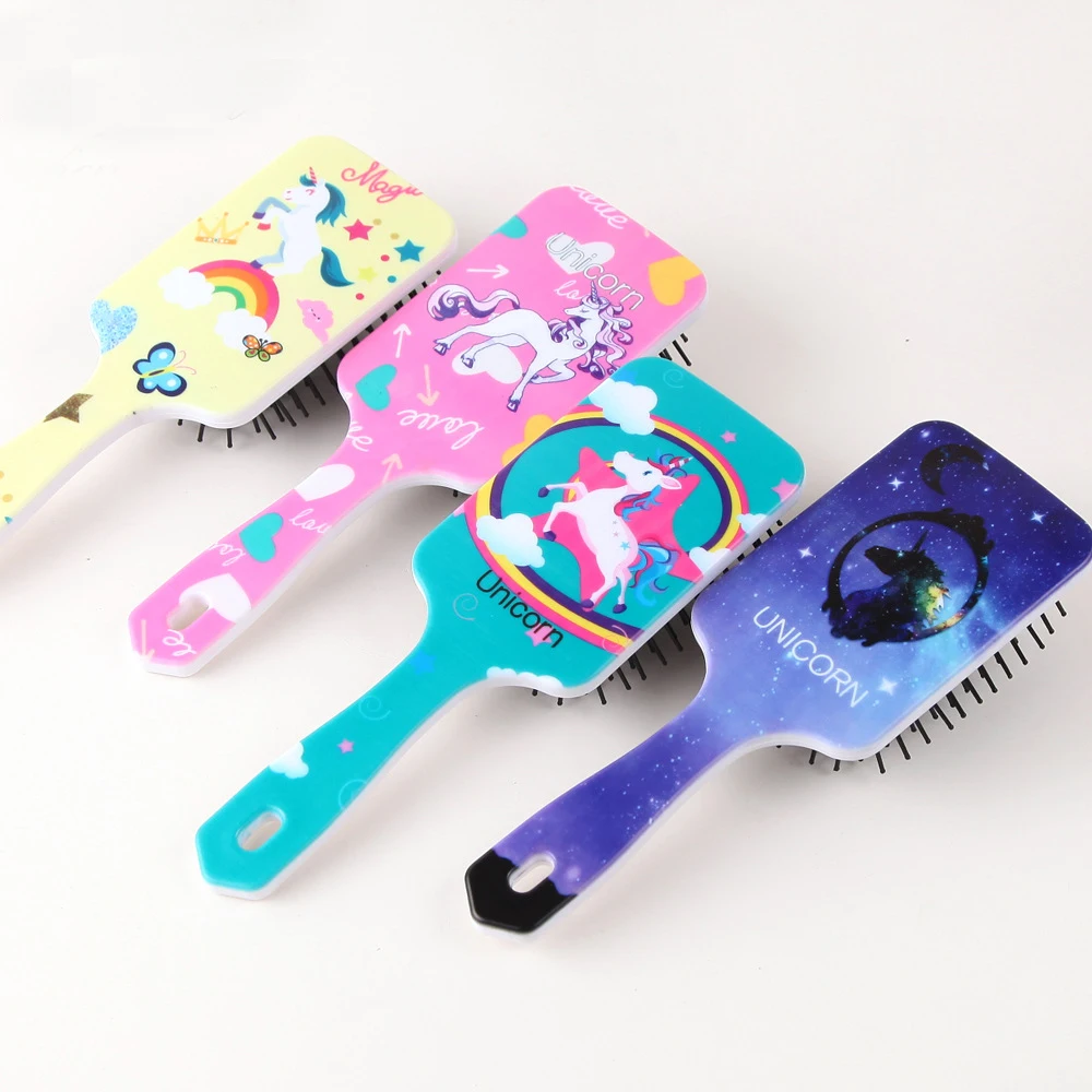 1 шт. мультяшная Антистатическая щетка для волос с изображением звездного неба и
