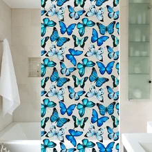 Вспышка статическое электрическое стекло, гранты, затенение, унитаз, душевая комната, стеклянная дверная наклейка, 120 см x 58 см