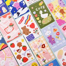Ensemble de cartes postales mixtes «animaux mignons», Lot de 30 pièces, signets en papier Kawaii pour enfants écoliers