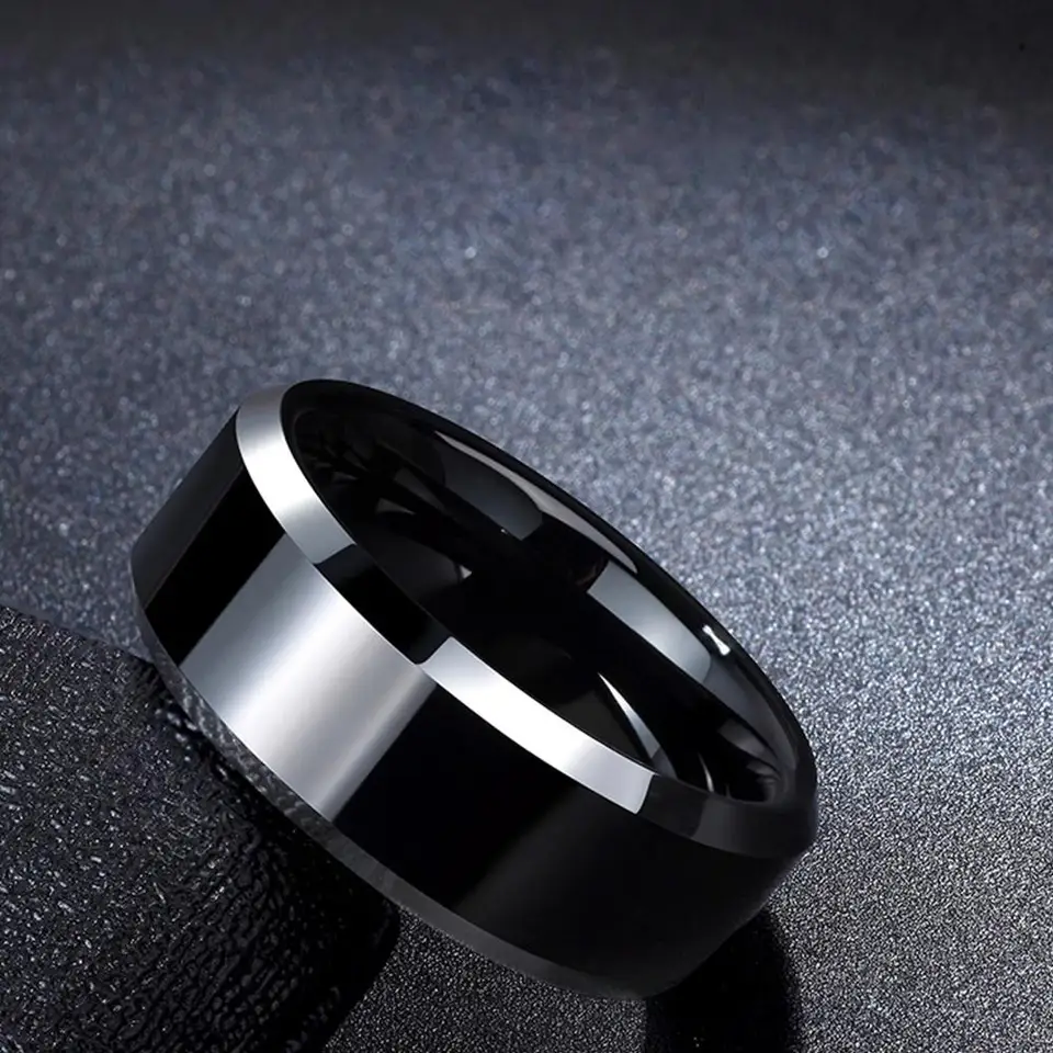Homxi Anello Uomo In Carburo Di Tungsteno - Opaco Rotondo, Larghezze 4/6/8 Mm - Anello Fidanzamento Donna In Argento, Incisione Personalizzabile