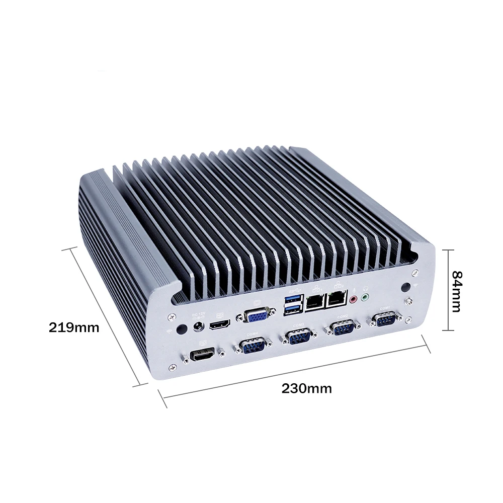 Мини ПК Yanling 8 го поколения промышленный безвентиляторный Win 10 Intel i7 i5 i3 dual Lans 2 DDR4 ram