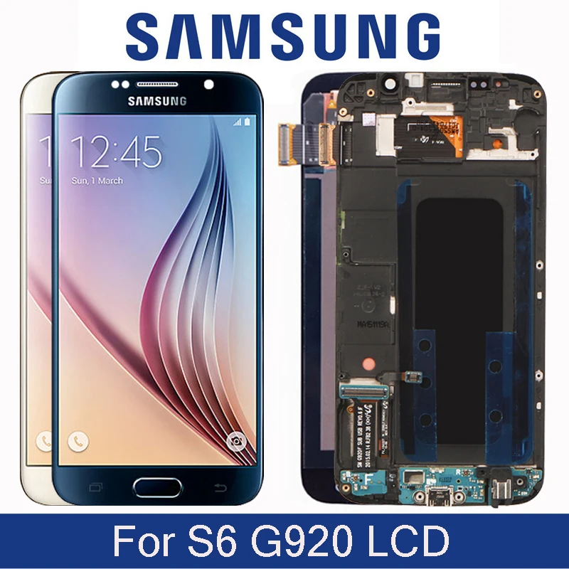 ЖК-дисплей SUPER AMOLED для Samsung Galaxy S6 G920 G920F G920i G920W8 дисплей с сенсорным экраном и