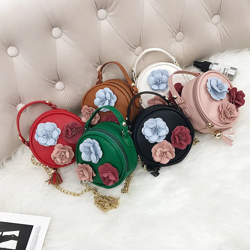 

Bag Mini Korean-style Girls Shoulder Bag Flower 2019 Trend of Fashion New Style WOMEN'S Bag Chain WOMEN'S Bag