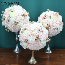 Искусственные цветы Элегантный Искусственный 3/4 Шелковый цветочный шар свадебное украшение подсвечник поддельный цветок дорога свинец т сценический дорога фотография Реквизит
