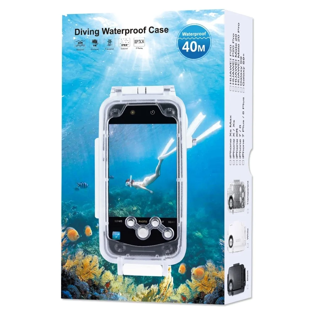 HAWEEL для iPhone XR Дайвинг телефон защитный чехол Подводный корпус 40 м/130 футов Серфинг Плавание Подводное плавание фото видео