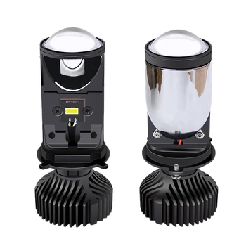 

2PCS/Set H4 9003 Hi/Lo Beam LED Mini Projector Lens Car Styling Headlight Bulbs Automobile Lamp 8000LM Focused Light Y6