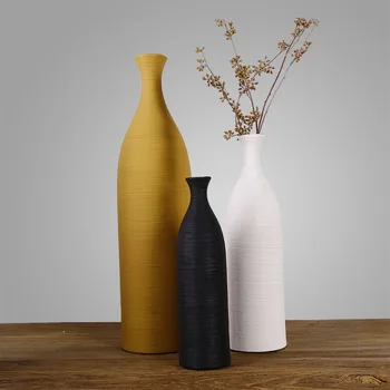

Modern Minimalist Ceramic Flower Vase Vase American Creative Living Room White Dried Flower Nordic Home Decoration Ornaments