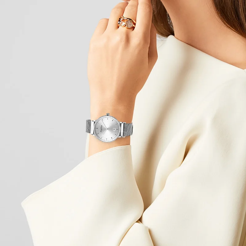 Cena Fantor elegancka dama magnetyczne zegarki damskie Top marka Wrist Watch kobieta wodoodporna siatka damska sukienka zegar relogio feminino