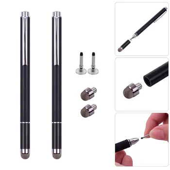 

Universal 2 in 1 Stylus Pens with Fiber Tip and Disc Tip Precision Pen