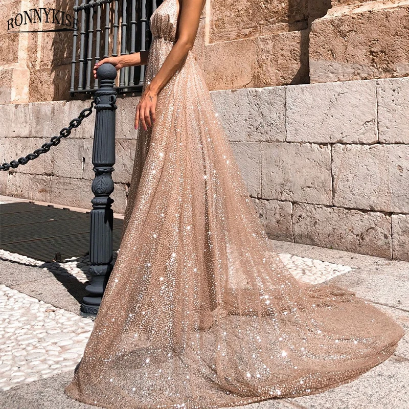 RONNYKISE сексуальное Сетчатое платье Vestidos Женская мода v-образный вырез Длинные платья без рукавов элегантное вечернее платье женские платья