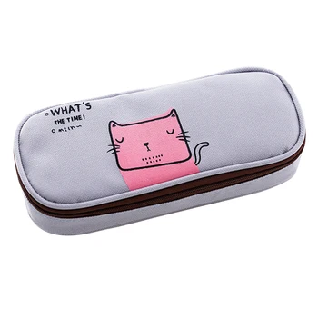 

Cute Cartoon Pencil Case Lion Cat Pen Bag Girls School Stationery Storage Organizer Daily Storage Bags For Boys