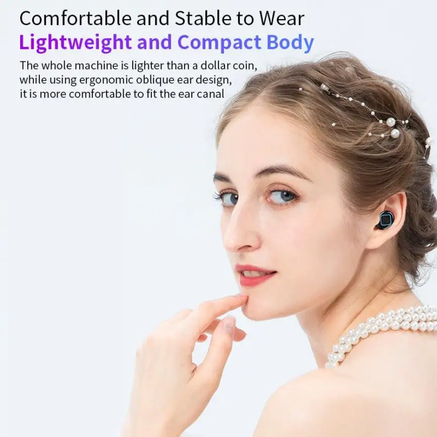 M10B Bluetooth Stereo Wireless Earphone with Charging Box Touch Control Handset Waterproof IPX5 Earbuds for Xiaomi Huawei Apple