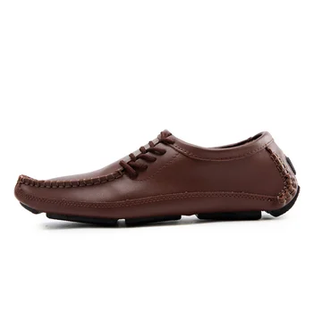 

Italian Men Shoes Casual Luxury Summer Mens Loafers Soft Leather Moccasins Breathable Slip on Boat Shoes Plus Size