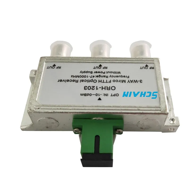 Mini CATV FTTH Optical Receiver 47 1000MHz 3 way passive FTTH negative optical receiver 3