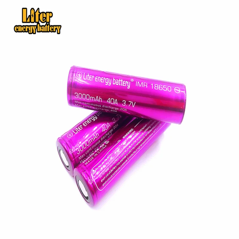 Lot De 2 Cigarettes Électroniques Rechargeables 18650, Batterie D'énergie  3000mah 40a, Aa Pour E-cigarette Box Mod Vape - Batteries Rechargeables -  AliExpress