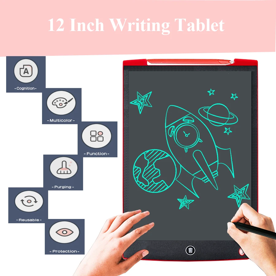 ЖК планшет для письма 12 дюймов цифровой графический рисования электронного