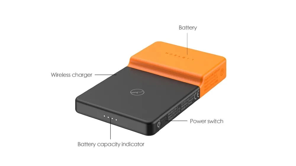 Кирпич 3000mAh QI Беспроводное зарядное устройство power Bank Тонкий внешний аккумулятор Pickaback зарядное устройство для iPhone 8 XR XS 11 samsung S9