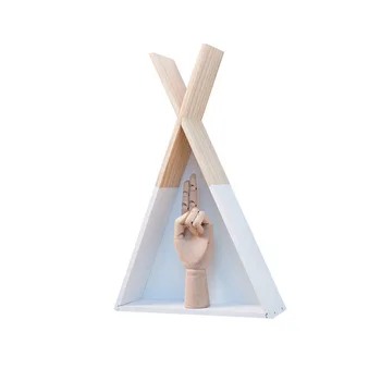 

Wall Hanging White Shelf Nordic Style Ornaments Storage Shelf Portable Small Things Rack Storage Holder For Kids Bedroom Decor