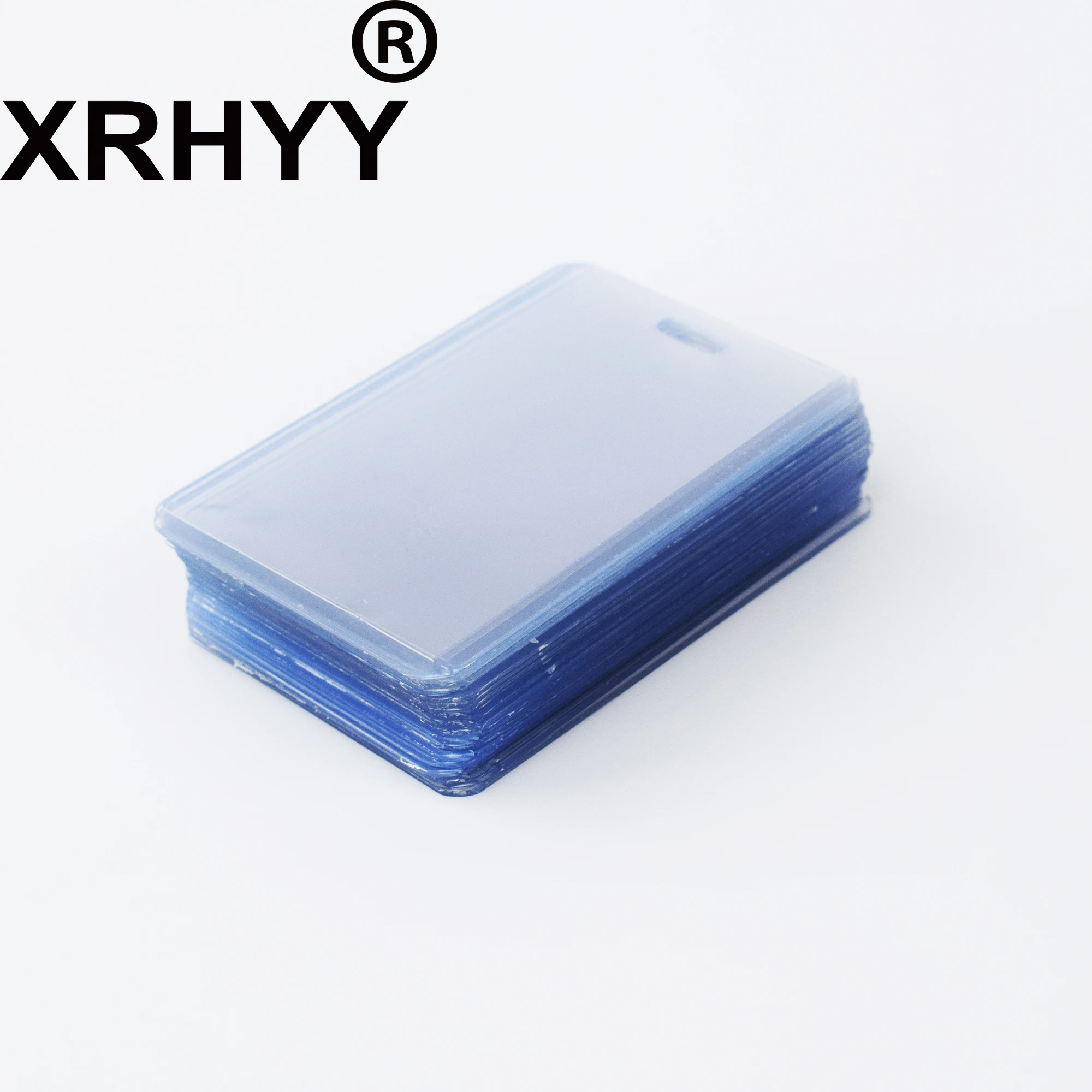 XRHYY 5 шт. полупрозрачный ПВХ жесткий пластиковый значок кошелек с отделами для карт чехол для удостоверения личности со слотом и цепными отверстиями-вертикальный