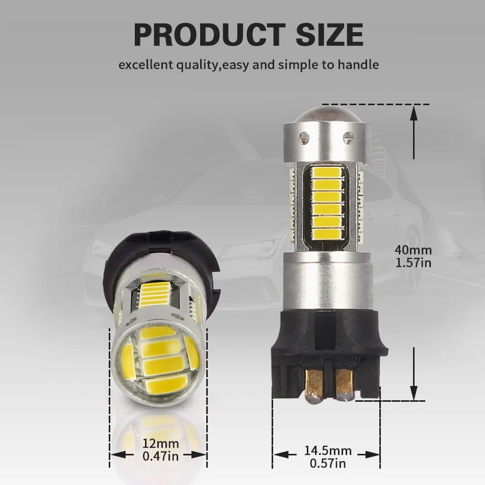 AILEO Янтарный Белый PW24W PWY24W canbus светодиодные лампочки 30 SMD для Audi BMW VW Volvo Mercedes-Benz Skoda Peugeot MINI DRL дневные огни