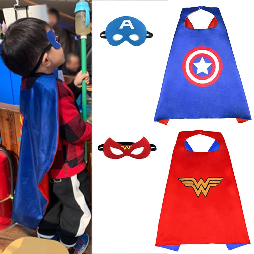 

Girls Wonder Woman 1984 Cosplay Costume With Mask Halloween Superhero Cloak With Eye Mask Iron Man Costumes For Boys Chrismas