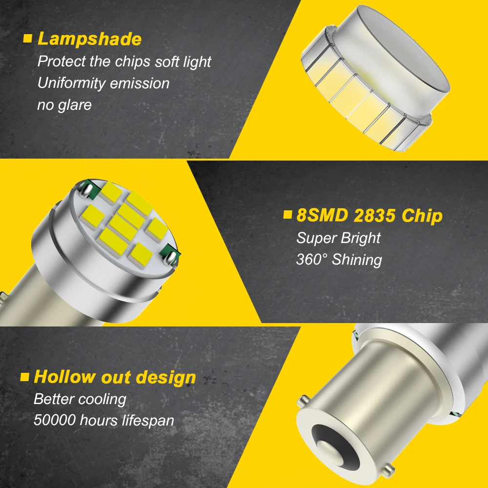 BMTxms ڵ LED , 2x Canbus P21W 1156 BA15S, ǾƮ 500X LED ְ   , ȭƮ 6000K