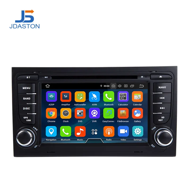 Excellent JDASTON Android 9.0 Car DVD Multimedia Player For AUDI A4 2002-2008 GPS Navigation 2 Din Car Radio Audio 4G+64G Steering wheel 1