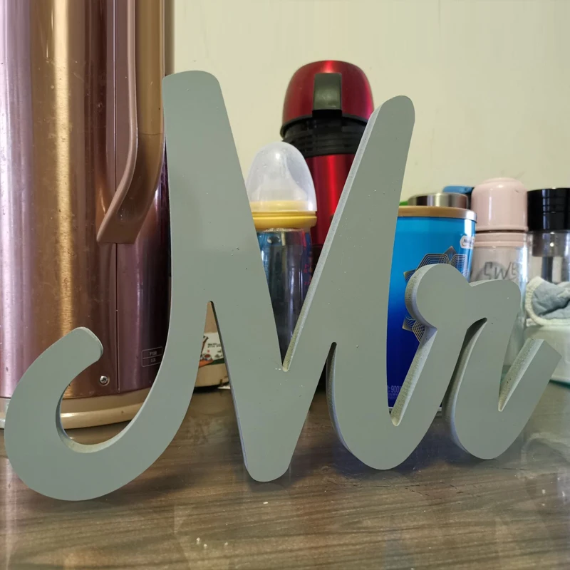 Деревянный знак мистер миссис сердечный стол центральный свадебное украшение