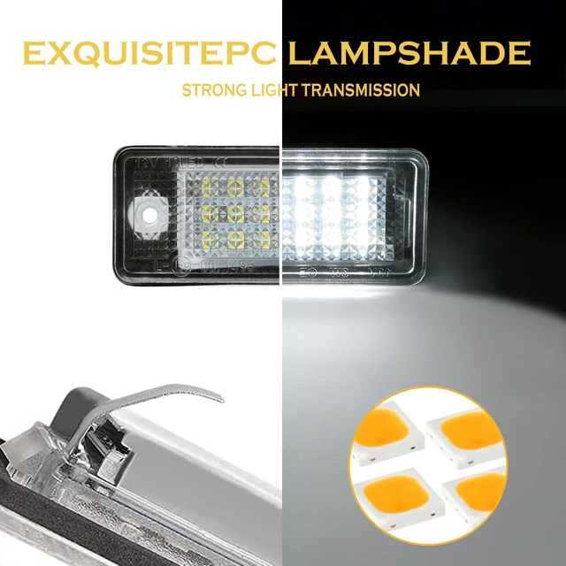 2x LED Kennzeichenbeleuchtung Lampen Canbus für Audi Q7 A3 8P A4 B6 B7 A5  A6 4F