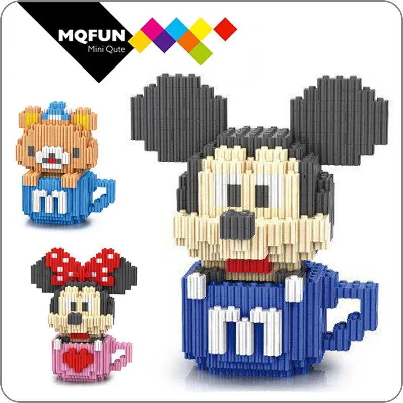Linkgo мультфильм Кубок kawaii любовь мышь Rilakkuma Медведь животных мини блоки Алмаз
