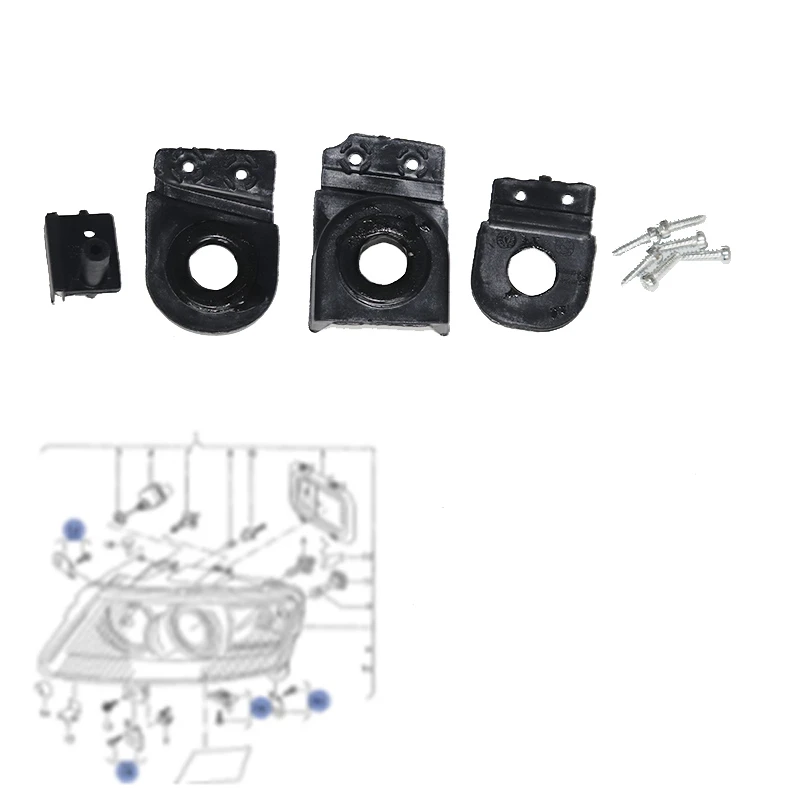 Right Headlight Tab Repair Kits fit for Audi A6 C6 05-12 4F0998122 Brand New