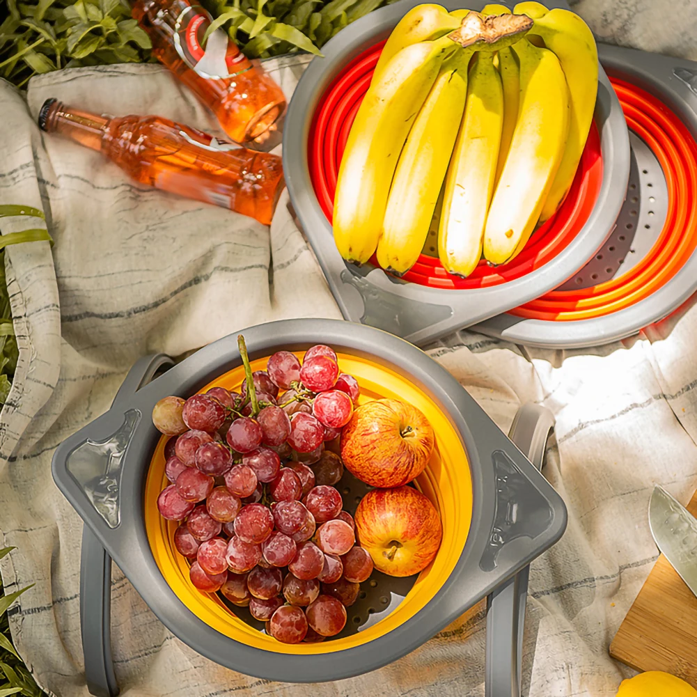 Портативное складное ведро многофункциональное хранилище корзина для фруктов
