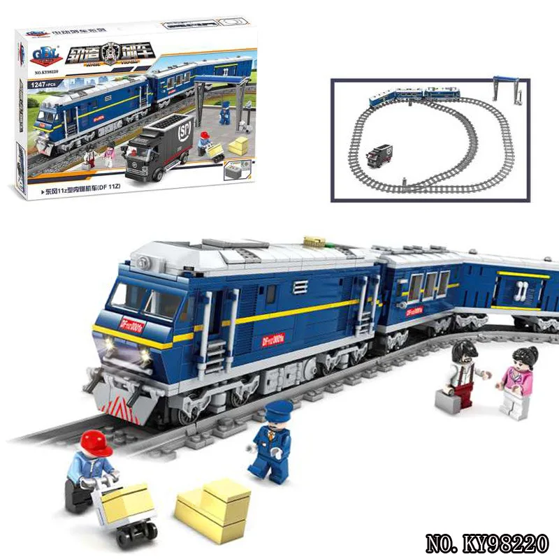 

New technology multiple rail cars harmony high speed railway battery high speed railway DlY brick Toy city train