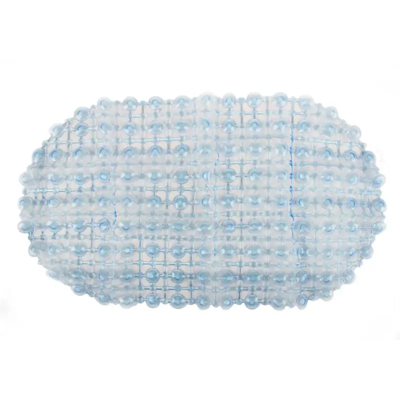 

PVC Strong Non Slip Bathroom Bath Floor Shower Tub Mat Massage Pad Suction Cup blue
