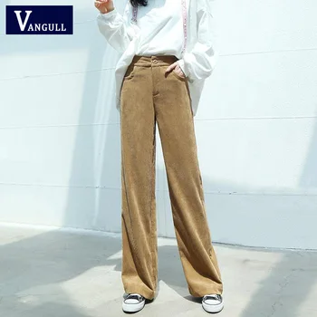 

Vangull Corduroy Pants Autumn Woman Full Length Loose Harem Pants 2019 New Spring Good Quality Trousers Femme Casual Long Pants