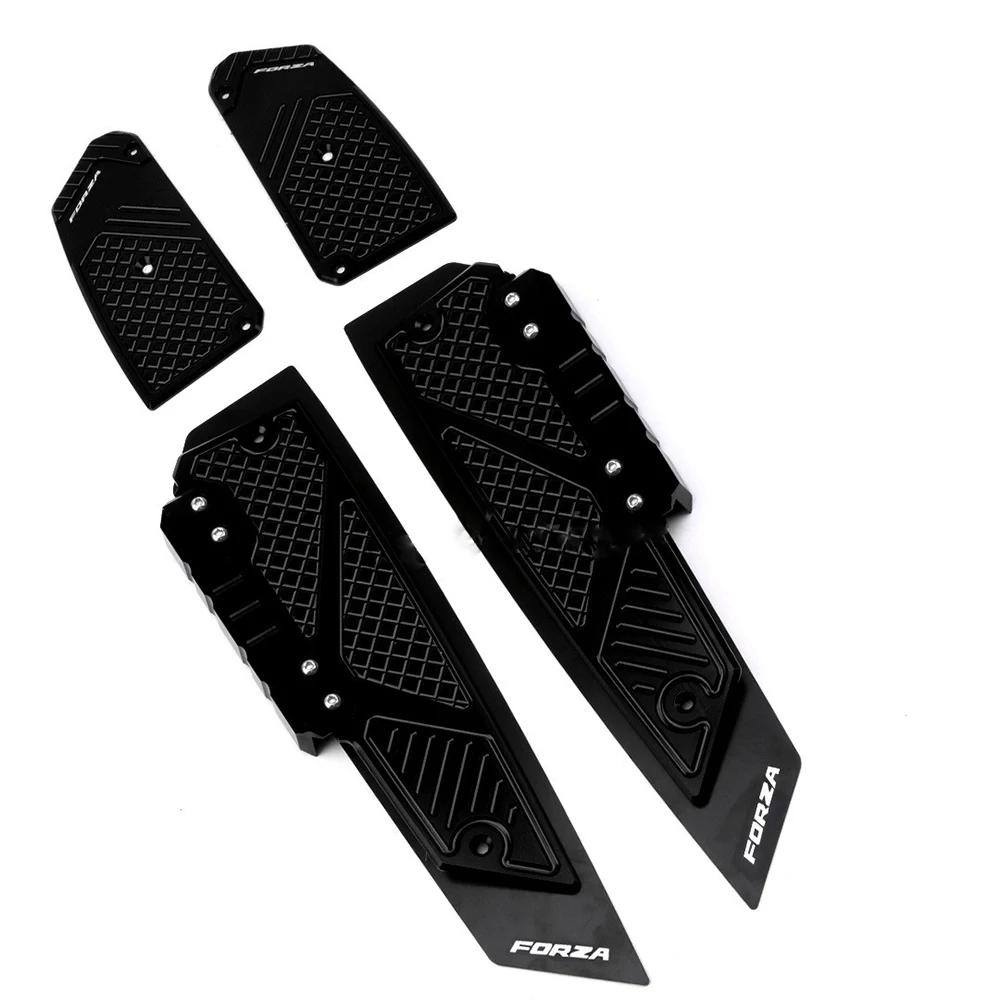 Black silver bottom Для Honda Forza300 FORZA 300 250 125 аксессуары для мотоциклов с ЧПУ Модифицированная подставка для ног педаль пластина запчасти - Цвет: Black silver bottom