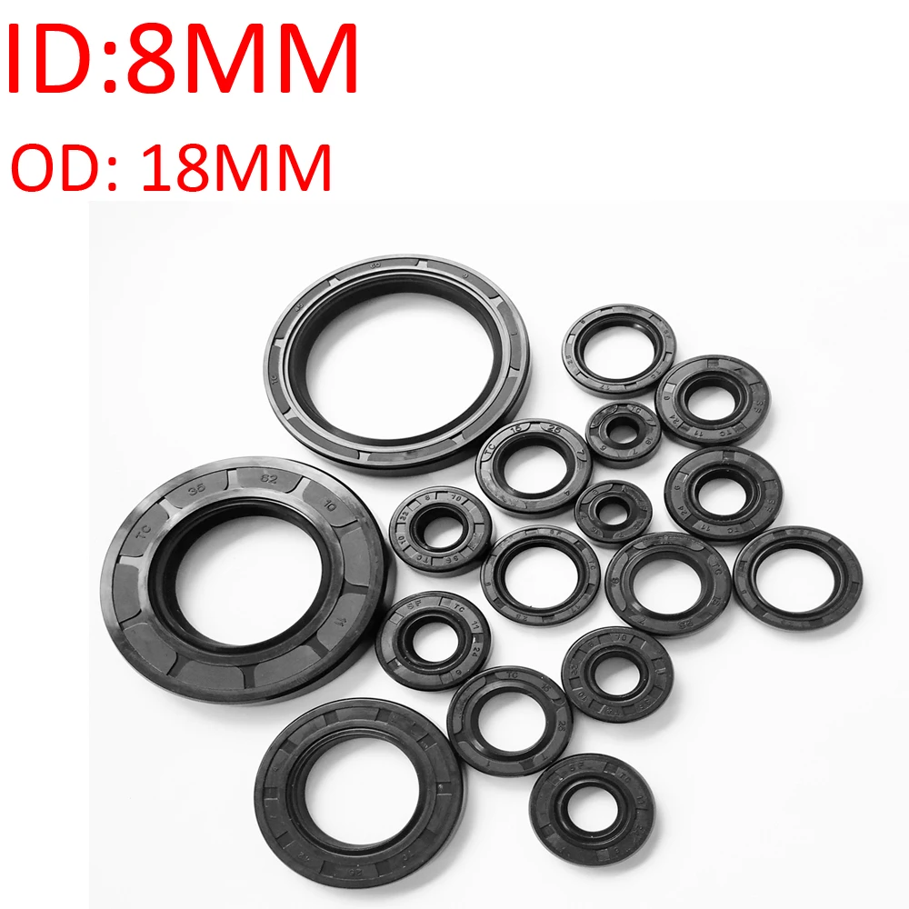 1PC NBR Skeleton Oil Seal TC Nitrile Rubber Ring Gasket 8*18*10 8*18*4 8*18*5 8*18*6 8*18*7 8*18*8 MM | Обустройство дома